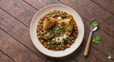 Chole Samosa chaat
