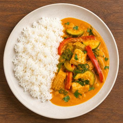 Veg Red Curry + Jasmine Rice