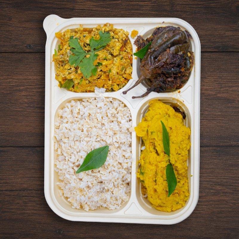 Egg Bhurji & Bharva Baingan Wellness Plate
