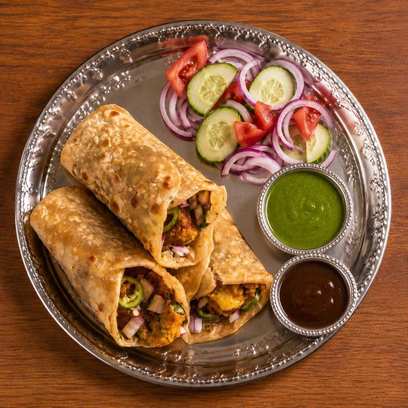 Bombay Style Frankie & Salad