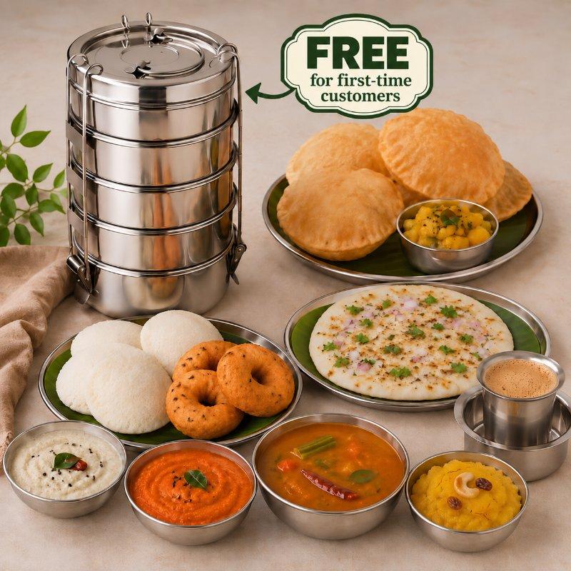 South Indian Tiffins (Serves 3 to 4)