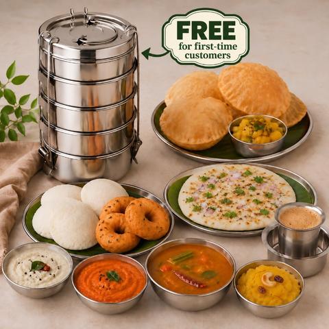 South Indian Tiffins (Serves 3 to 4)