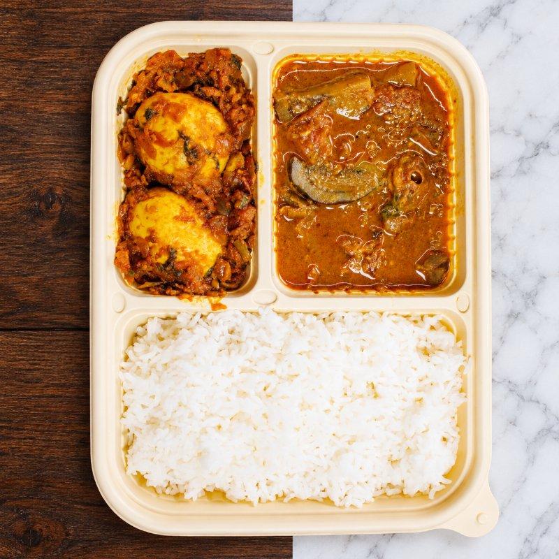 Karuvattu Kulambu (Dry Fish Curry) Meal