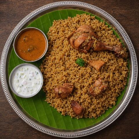 Thalapakatti Seeraga Samba Chicken Biryani