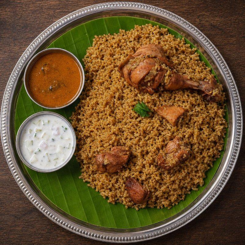 Thalapakatti Seeraga Samba Chicken Biryani