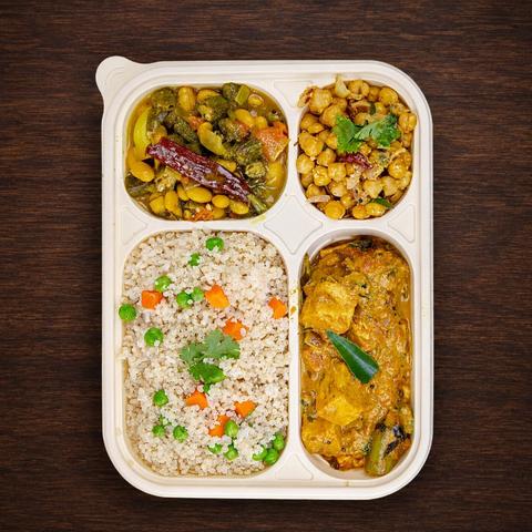 Paneer Coconut Curry Wellness Plate