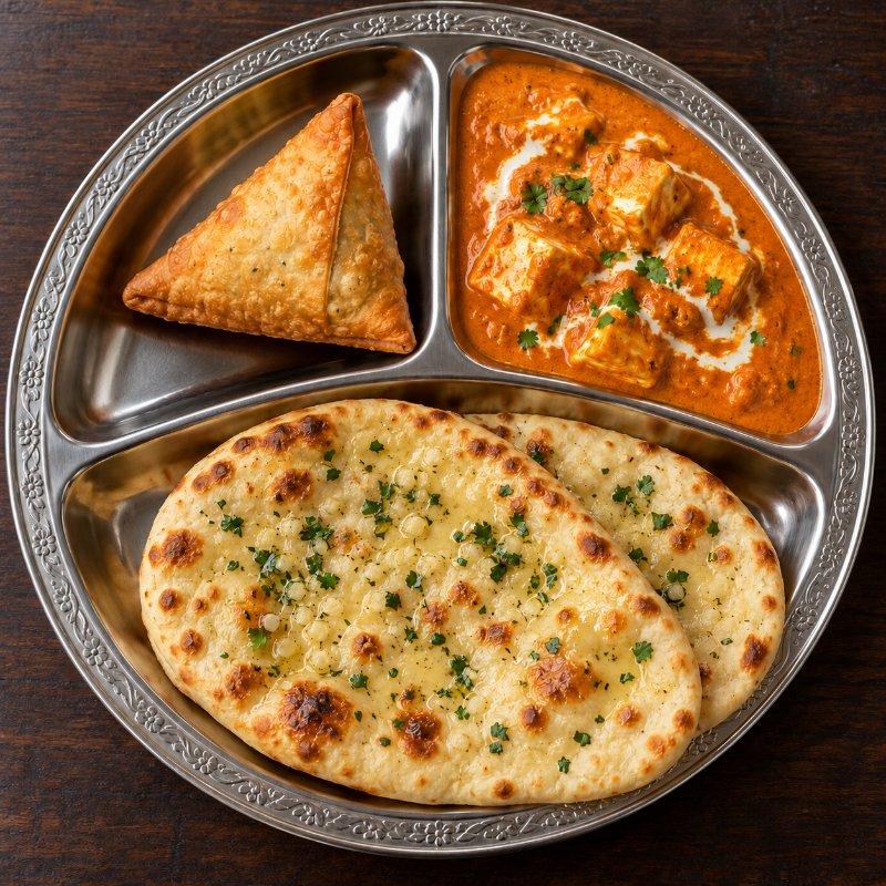 Veg Samosa & Paneer Butter Masala Meal