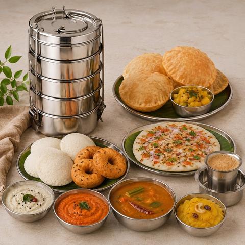 South Indian Tiffins (Serves 3 to 4)