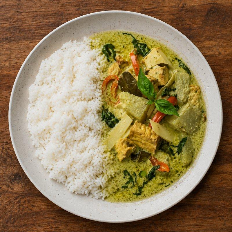 Veg Green Curry  + Jasmine Rice