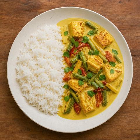 Veg Yellow Curry + Jasmine Rice