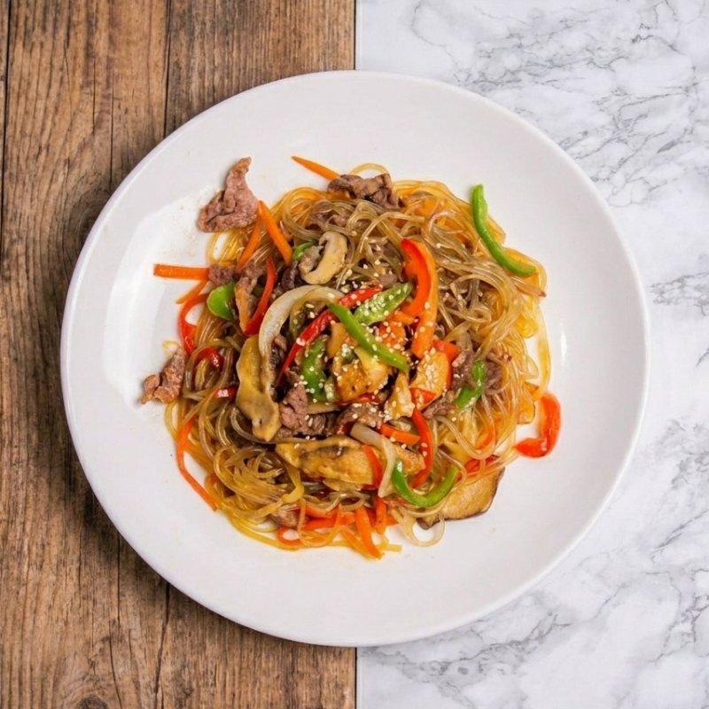 Korean Stir-Fried Glass Noodles( Japche)