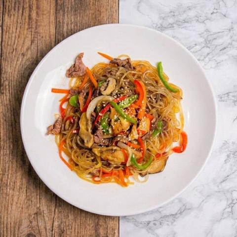 Korean Stir-Fried Glass Noodles( Japche)