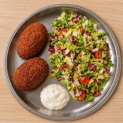 Vegetable Chop with Salad & Sauce